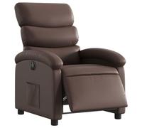 vidaXL Fauteuil inclinable électrique Marron Similicuir