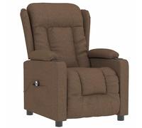 vidaXL Fauteuil inclinable électrique Marron Tissu