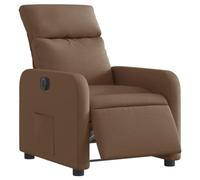 vidaXL Fauteuil inclinable électrique en tissu marron