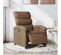 vidaXL Fauteuil inclinable électrique tissu marron