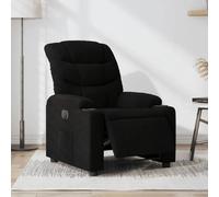 vidaXL Fauteuil Inclinable Électrique, Chaise de Relaxation avec Dossier, Siège avec Accoudoirs, Fauteuil TV de Salle de Séjour, Noir Tissu