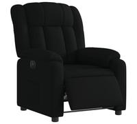vidaXL Fauteuil inclinable électrique – Chaise de relaxation avec dossier et accoudoirs – Noir tissu