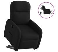 VidaXL Fauteuil inclinable électrique noir tissu