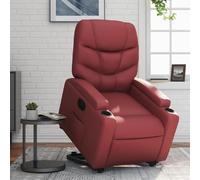 vidaXL Fauteuil inclinable électrique rouge bordeaux similicuir