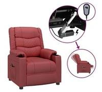 vidaXL Fauteuil inclinable électrique Rouge bordeaux Similicuir G