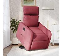 vidaXL Fauteuil inclinable électrique rouge bordeaux tissu