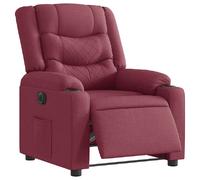 vidaXL Fauteuil inclinable électrique - Rouge bordeaux tissu