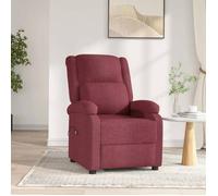vidaXL Fauteuil inclinable électrique Bordeaux Tissu