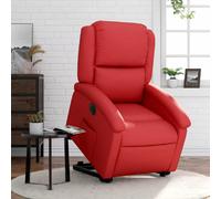 vidaXL Fauteuil inclinable électrique rouge similicuir