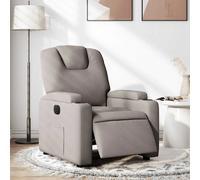 vidaXL Fauteuil inclinable électrique Taupe Tissu