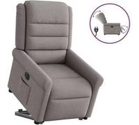 vidaXL Fauteuil inclinable électrique taupe tissu 3303341 Gris G