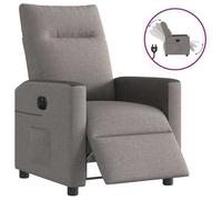 vidaXL Fauteuil inclinable électrique Taupe Tissu