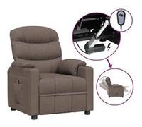 vidaXL Fauteuil inclinable électrique Taupe Tissu G