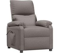 vidaXL Fauteuil inclinable électrique Taupe Tissu Taupe G