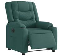 VIDAXL Fauteuil inclinable électrique Vert foncé