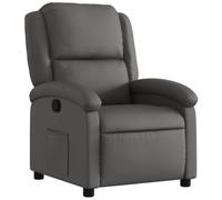 vidaXL Fauteuil inclinable en cuir véritable gris 3205470
