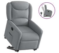 vidaXL Fauteuil inclinable - Gris clair