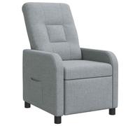 vidaXL Fauteuil inclinable Gris Clair Tissu