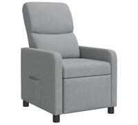 vidaXL Fauteuil inclinable Gris Clair Tissu