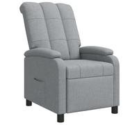 vidaXL Fauteuil inclinable en tissu Gris clair