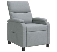 vidaXL Fauteuil inclinable Gris Clair Tissu