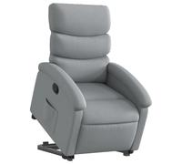 vidaXL Fauteuil inclinable Gris Clair Tissu, Chaise inclinable, Fauteuil inclinable pour Personnes âgées, Fauteuil releveur électrique