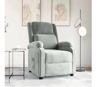 vidaXL Fauteuil inclinable gris clair velours 342399