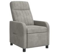 vidaXL Fauteuil inclinable Gris Clair Velours (V)