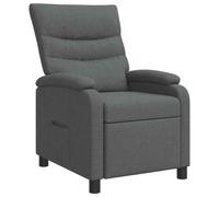 vidaXL Fauteuil inclinable Gris foncé Tissu