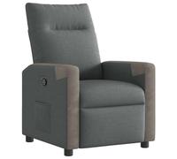 vidaXL Fauteuil inclinable Gris foncé Tissu