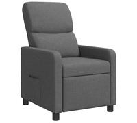 vidaXL Fauteuil inclinable Gris foncé Tissu