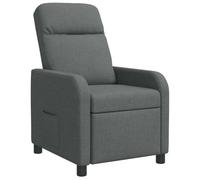 vidaXL Fauteuil inclinable Gris foncé Tissu