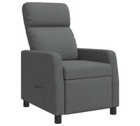 vidaXL Fauteuil inclinable Gris foncé Tissu