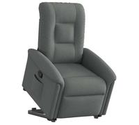 vidaXL Fauteuil releveur inclinable Tissu gris foncé Électrique pour personnes âgées