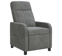 vidaXL Fauteuil inclinable Gris foncé Velours (V)