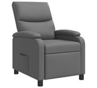 vidaXL Fauteuil inclinable Gris Simili Cuir