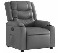 vidaXL Fauteuil inclinable Gris Similicuir
