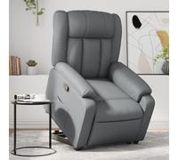 vidaXL Fauteuil inclinable Gris Similicuir