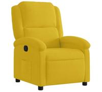 vidaXL Fauteuil inclinable Chaise de relaxation avec dossier et repose-pied Moderne Jaune velours