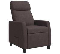 vidaXL Fauteuil inclinable Marron foncé Tissu