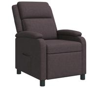 vidaXL Fauteuil inclinable Marron foncé Tissu