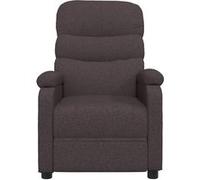 vidaXL Fauteuil inclinable Marron foncé Tissu Marron G