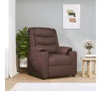vidaXL Fauteuil inclinable Marron Similicuir