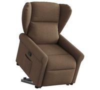 vidaXL Fauteuil inclinable Marron Tissu