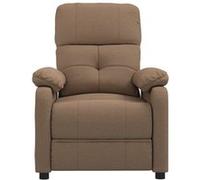 vidaXL Fauteuil inclinable Marron Tissu Brun G