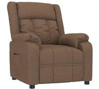 vidaXL Fauteuil inclinable Marron Tissu G