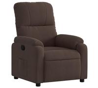 vidaXL Fauteuil inclinable Marron Tissu Microfibre