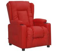 vidaXL Fauteuil Inclinable Meuble de Salon Chaise de Canapé Salle de Séjour Intérieur Dossier et Repose-pied Réglables Rouge 339074