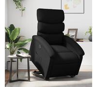 vidaXL Fauteuil Inclinable Électrique, Chaise de Relaxation avec Dossier et Repose-Pied Réglables, Siège de Salon, Moderne, Noir Similicuir