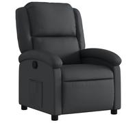 vidaXL Fauteuil inclinable noir cuir véritable